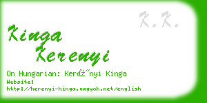 kinga kerenyi business card